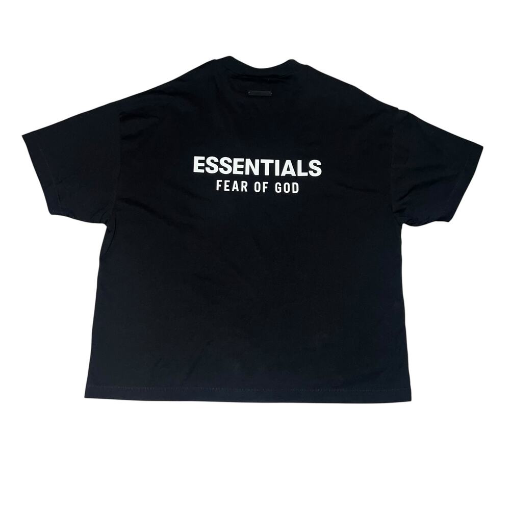 Essentials Fear Of God Black oversized boxy single stitch  t-shirt sz medium NEW